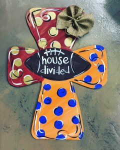 Smudge My Art- House Divided Cross